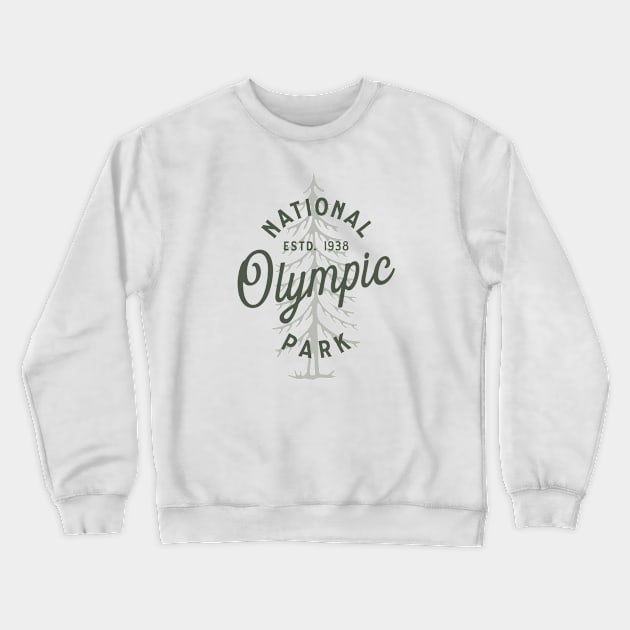Olympic National Park Crewneck Sweatshirt by happysquatch